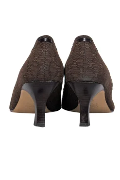 Etienne Aigner - Brown Logo Kitten Heels Sz 6