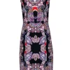 Etro - Purple Paisley Sheath Dress w/ V-Neckline Sz 8