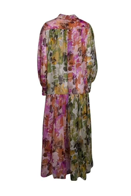 Evi Grintela - Pink, Green, & Orange Multi Color Floral Dress Sz XL