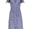 Faithfull the Brand - Light Purple Daisy Print Button-Up Midi Dress Sz 4