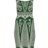 Farm - Green & Cream Print Knit Sleeveless Dress Sz XS