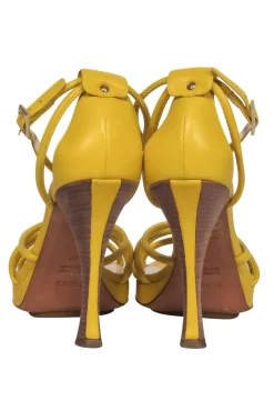 Fendi - Yellow Strappy Heels Sz 8