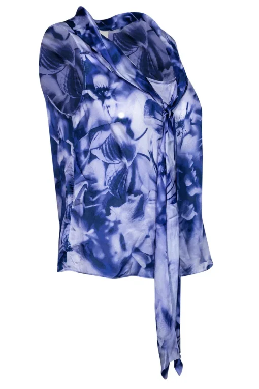 Feraud - Purple Tie Front Top Sz S