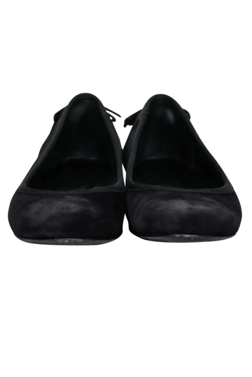 Ferragamo - Black Suede Ballet Flats Sz 7.5