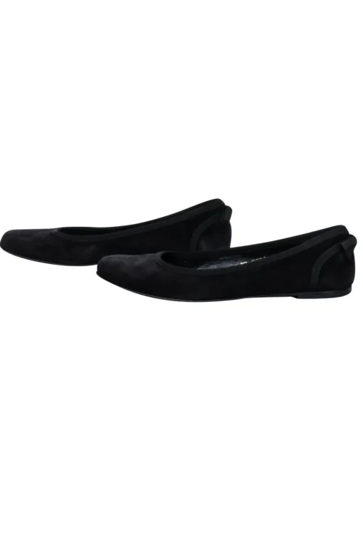 Ferragamo - Black Suede Ballet Flats Sz 7.5