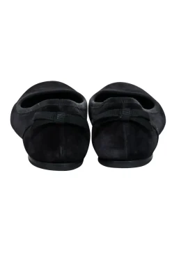 Ferragamo - Black Suede Ballet Flats Sz 7.5