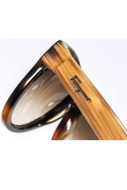 Ferragamo - Brown Tortoise Front Sunglasses