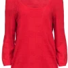 Ferragamo - Red Knit Sweater w/ Classic Logo Sz XL