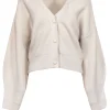 7 For All Mankind - Cream Chunky Knit Cardigan Sz L