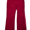 7 For All Mankind - Red Velvet Pants w/ Satin Side Stripe Sz 6