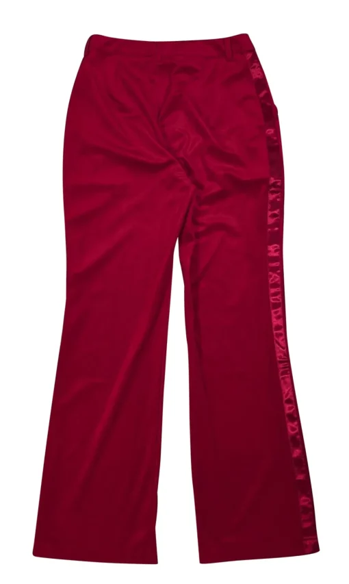 7 For All Mankind - Red Velvet Pants w/ Satin Side Stripe Sz 6