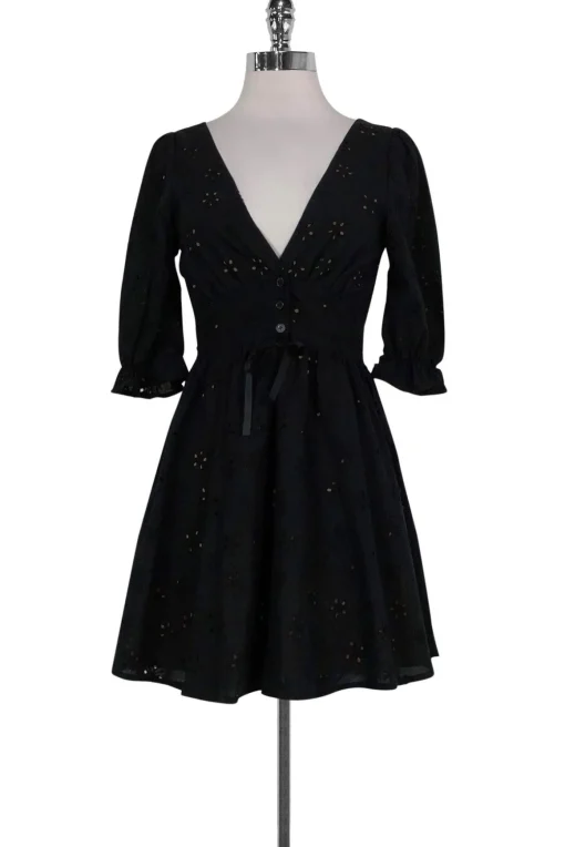 For Love & Lemons - Black Eyelet Dress Sz S