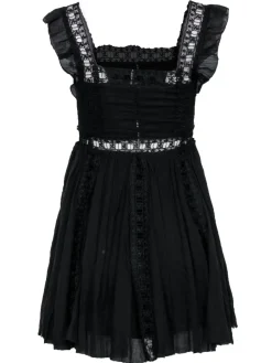 Free People - Black Mini Dress w/ Lace Detailing Sz XS
