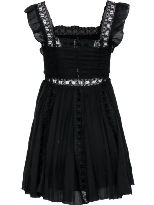 Free People - Black Mini Dress w/ Lace Detailing Sz XS
