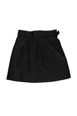 French Connection - Black Goldenburg Leather Skirt Sz 8