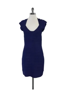 French Connection - Blue Bandage Cap Sleeve Dress Sz 10