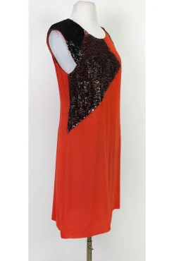 French Connection - Orange Sequin Dress Sz 8