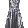 Frock! by Tracy Reese - Silver Metallic Sleeveless Dress Sz 4