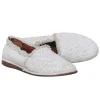 Frye - Ivory Woven Fringe Trim Flats Sz 7