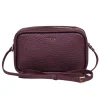 Furla - Oxblood Pebbled Leather Square Camera Crossbody