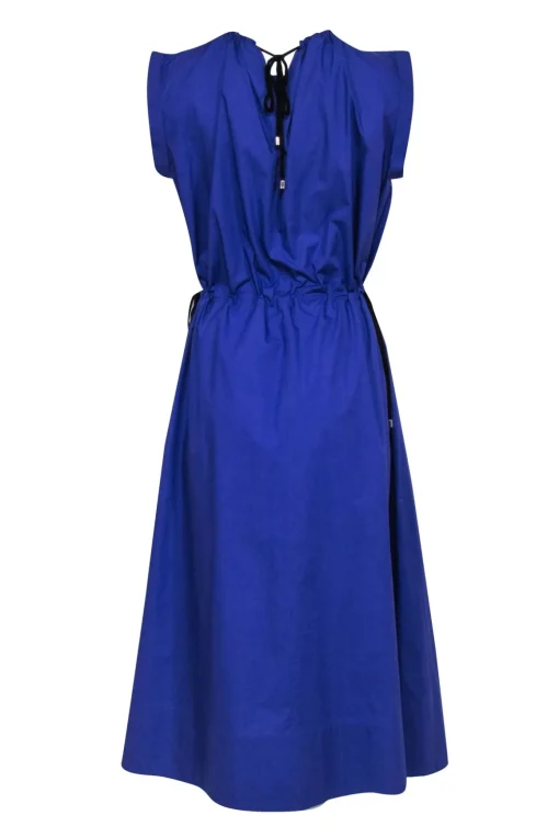 G. Label by Goop - Purple Poplin Short Sleeve Midi Dress Sz 8