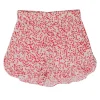 Ganni - Cream w/ Red Floral Print Elastic Waist Shorts Sz 4