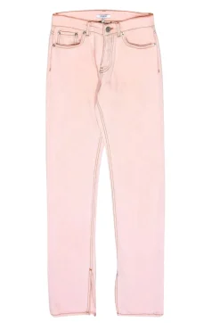 Ganni - Light Pink Jeans w/ Slit at Bottom Sz 25