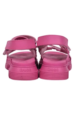Ganni - Pink Chunky Rubber Strappy Sandals Sz 9