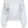 Generation Love - Off-White Crystal "Orlie" Sweatshirt Sz S