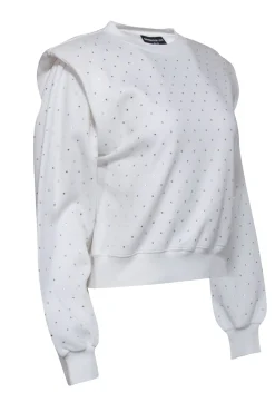 Generation Love - Off-White Crystal "Orlie" Sweatshirt Sz S