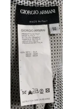 Giorgio Armani - Black & White Silk Blouse Sz M