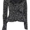 Giorgio Armani - Black Polka Dot Wrap Button Blazer Sz 6