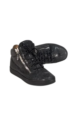 Giuseppe Zanotti - Grey Spotted Print High Top Lace Up Sneakers Sz 8