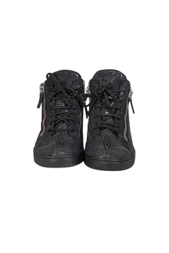 Giuseppe Zanotti - Grey Spotted Print High Top Lace Up Sneakers Sz 8