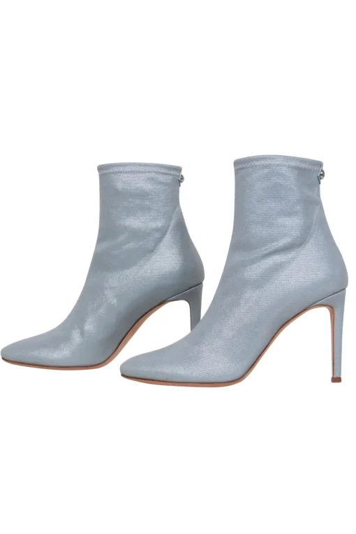 Giuseppe Zanotti - Light Blue Shimmery Round Toe Booties Sz 9