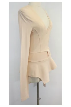 Givenchy - Pale Pink Asymmetrical Peplum Top Sz M