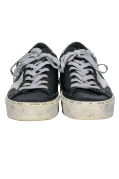 Golden Goose - Black Leather w/ Silver Details High Star Sneakers Sz 6