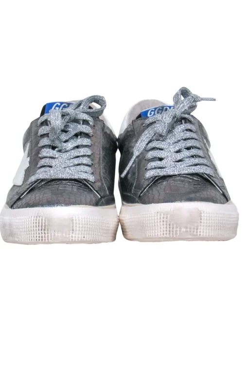 Golden Goose - Iridescent Snakeskin Embossed "May" Sneakers Sz 9