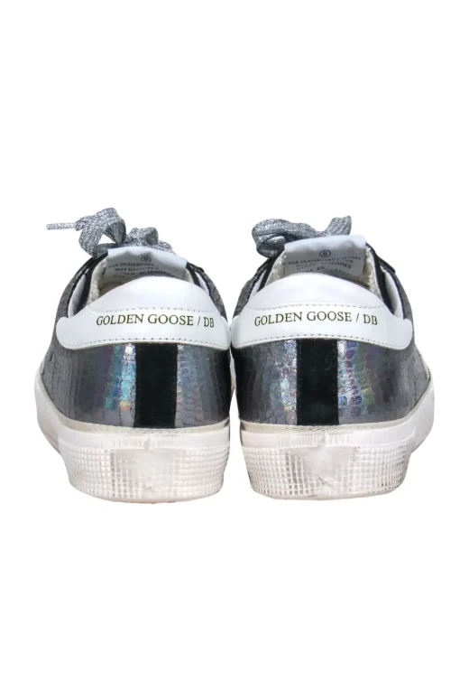 Golden Goose - Iridescent Snakeskin Embossed "May" Sneakers Sz 9