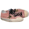 Golden Goose - Light Pink Suede Lace-Up Sneakers w/ Star Embellishments Sz 10