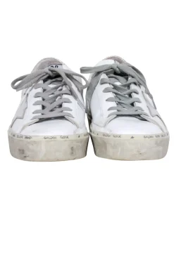 Golden Goose - White & Silver "Hi Star" Sneakers Sz 8