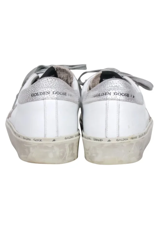 Golden Goose - White & Silver "Hi Star" Sneakers Sz 8