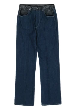 Goldsign - Dark Wash Leather Trim Jeans Sz 6