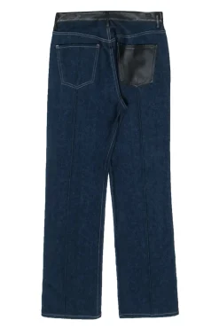 Goldsign - Dark Wash Leather Trim Jeans Sz 6
