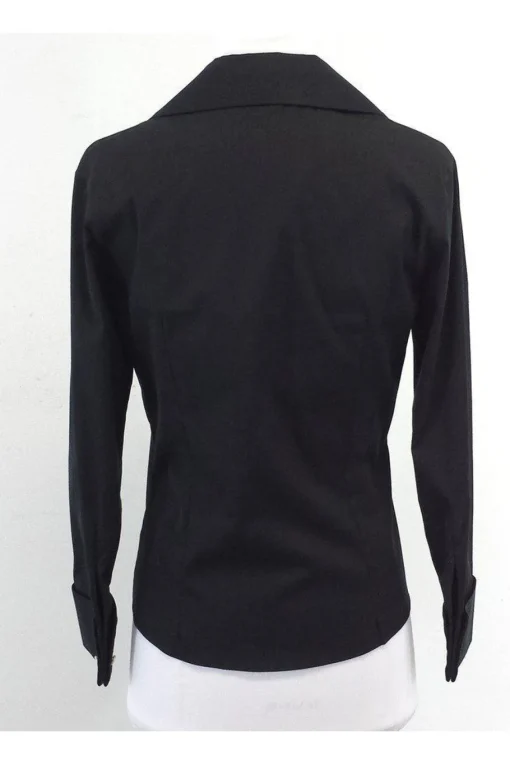 Gucci - Black Cotton Button-Up Long Sleeve Shirt Sz 4