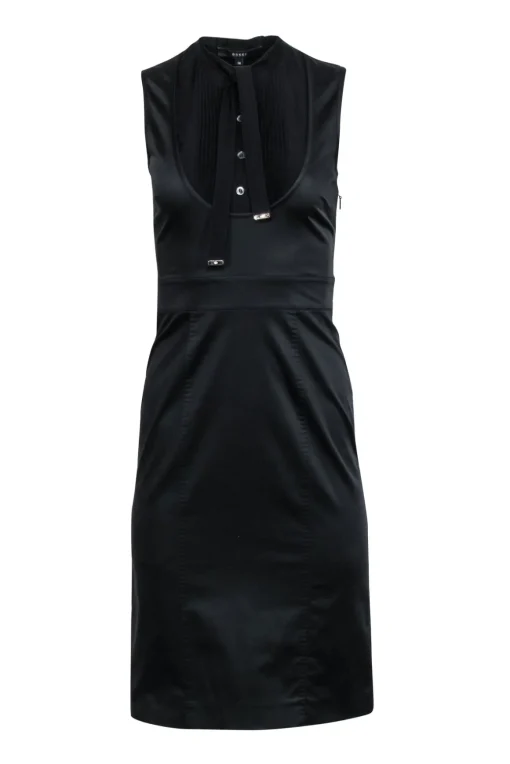 Gucci - Black Sleeveless Tie Neck Dress Sz XS