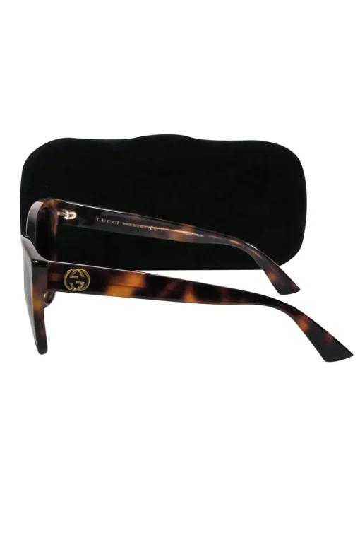 Gucci - Brown Tortoise Large Round Sunglasses