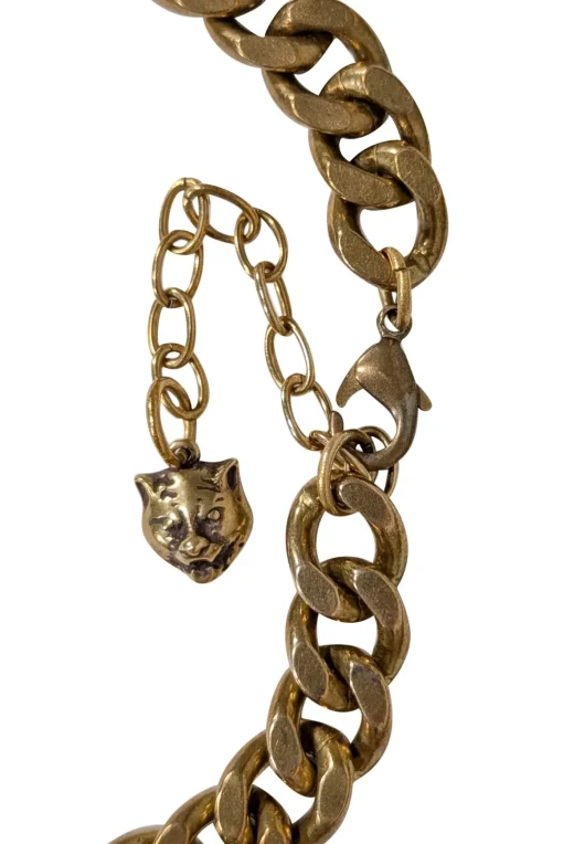 Gucci - Golden Brass Interlocking G Choker Necklace
