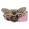 Gucci - Pink Leather Bee Buckle Belt