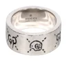 Gucci - Sterling Silver Engraved Logo Ring Sz 5.5